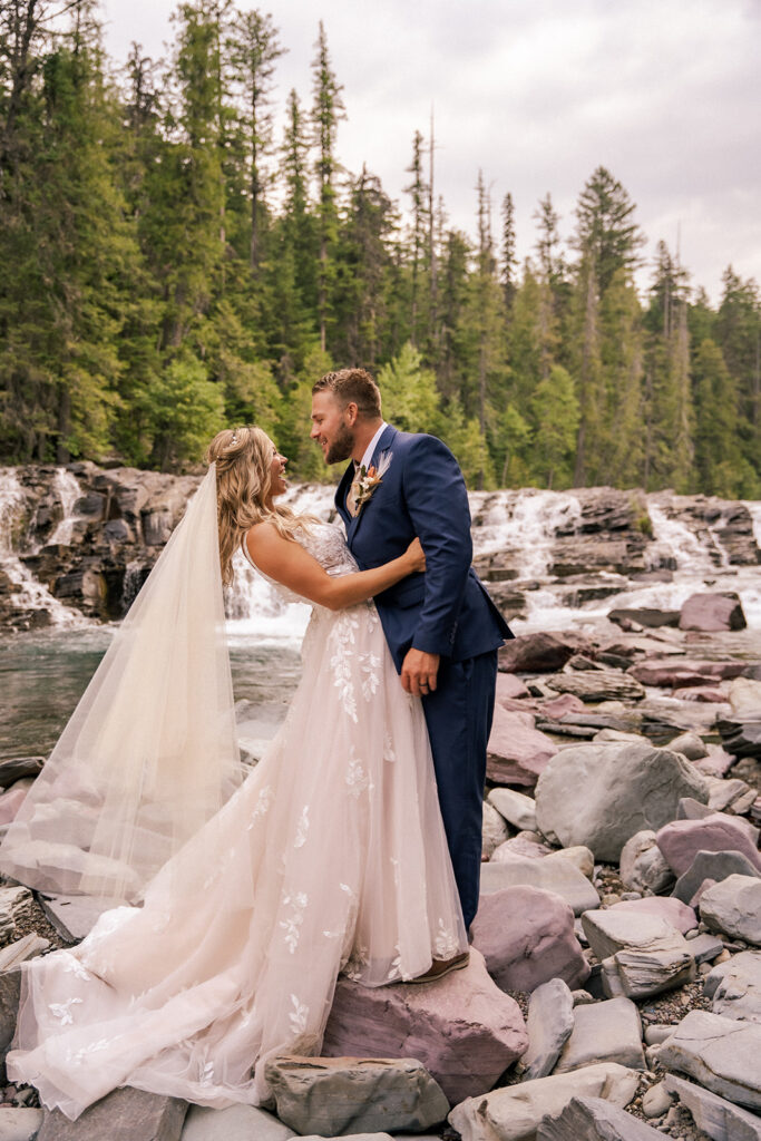 Couple Elopement in Glacier National Park Montana