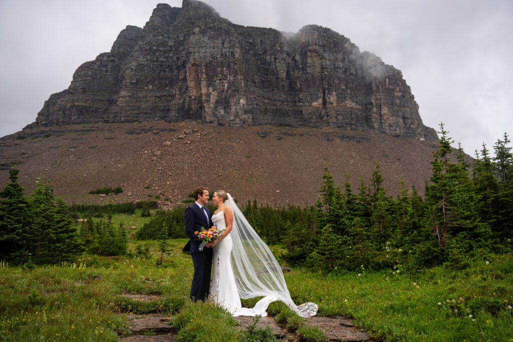 Hiking Glacier Highline Trail Elopement