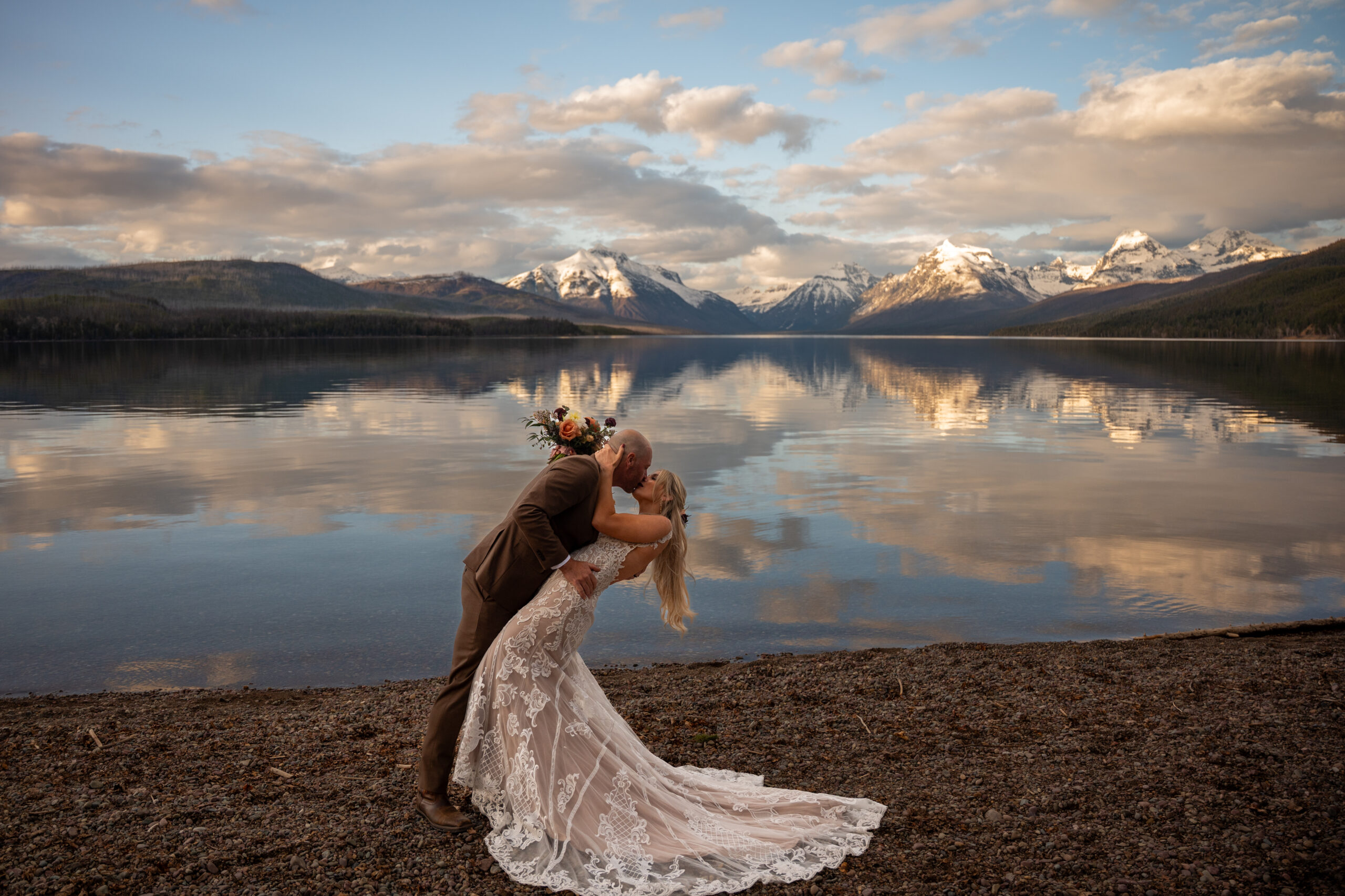 Glacier National Park Winter Elopement Photography and Videography